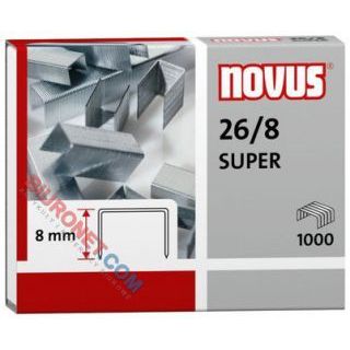 Zszywki Novus Super, 1000 szt rozmiar 26/8