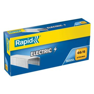 Zszywki Rapid Strong Electric 5M, 5000 sztuk, do zszywaczy elektrycznych
 66/6 do 20 kartek