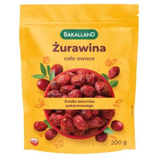 Żurawina suszona Bakalland, z sokiem z granatu 200g