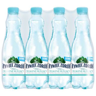 Żywiec Zdrój 0,5L x 12 sztuk, woda źródlana w butelkach PET delikatnie musujący
