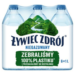 Żywiec Zdrój 1L x 6 sztuk, woda źródlana w butelkach PET niegazowana