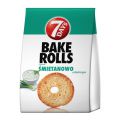 Bake Rolls 7 Days Śmietanowe z cebulą, chrupiące krążki pieczywa 160g