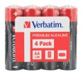 Baterie Verbatim, paluszki alkaliczne, 4 sztuki, AA LR06 4 sztuki
