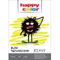 Blok techniczny Happy Color, 10 białych kart, gramatura 170 g/m2 format A4