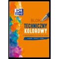 Blok techniczny Oxford, 10 kolorowych kart, gramatura 225g/m2 format A4