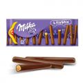 Ciastka MILKA Choco Lila Stix, kruche pałeczki w czekoladzie 144g