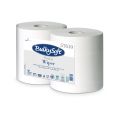 Czyściwo w rolce Bulkysoft, białe ręczniki papierowe celulozowe, 2-warstwowe 2 rolki x 300 m