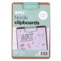 Deska Apli Nordik A5, drewniana podkładka do pisania z klipsem, clipboard pastelowy zielony
