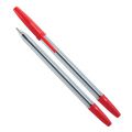 Długopis Office Products, w przezroczystej obudowie, 50 sztuk czerwony