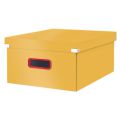 Duże pudełko archiwizacyjne do przechowywania Leitz Click & Store Cosy, sześcian ciepły żółty