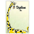 Dyplom ozdobny Żyrafa A4, papier satynowany 170g 25 arkusze