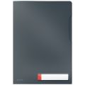 Folder A4 z kieszonką na etykietę Leitz Cosy, szara 47080089 aksamitny szary