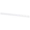 Grzbiety do bindowania Office Products 19mm, do 165 kartek, plastikowe, 100 sztuk białe