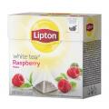 Herbata biała Lipton Malina, aromatyzowana, torebki piramidki 20 torebek
