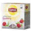 Herbata biała Lipton Piramidka, aromatyzowana, ekspresowa, 20 torebek Malina