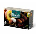 Herbata czarna Dilmah Flavoured Ceylon Tea, aromatyzowana, 20 torebek ze sznureczkami brzoskwinia i liczi