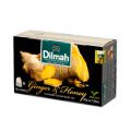 Herbata czarna Dilmah Flavoured Ceylon Tea, aromatyzowana, 20 torebek ze sznureczkami imbir i miód