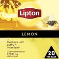 Herbata czarna Lipton Discovery Collection z Cytryną z Hiszpanii, aromatyzowana, torebki piramidki 20 torebek