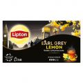 Herbata czarna Lipton Earl Grey Lemon, aromatyzowana, ekspresowa, torebki ze sznureczkami 50 torebek
