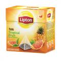 Herbata czarna Lipton Piramidka, aromatyzowana, ekspresowa, 20 torebek Owoce Tropikalne