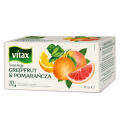 Herbata owocowa Vitax Inspiracje Grejpfrut & Pomarańcza, torebki ze sznureczkami 20 torebek