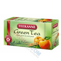 Herbata Teekanne Green Tea, zielona, 20 torebek w kopertach brzoskwiniowa