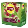Herbata zielona Lipton Piramidka Green Tea, aromatyzowana, ekspresowa, 20 torebek malina i granat