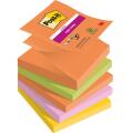 Karteczki harmonijkowe Post-it Super Sticky Z-Notes 76 x 76 mm, kolekcja Boost, 4 kolory 5 x 90 kartek