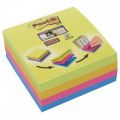 Karteczki przylepne Post-it, Super Sticky 76 x 76 mm, Multi-kostka 4 kolory mix kolorów