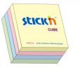 Karteczki przylepne Stick'n, 76 x 76 mm, kostka 400 kartek, mix kolorów mix 4 x pastel