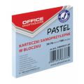 Karteczki samoprzylepne Office Products, 76x76mm, bloczek 100 kartek, pastelowe niebieskie