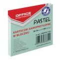 Karteczki samoprzylepne Office Products, 76x76mm, bloczek 100 kartek, pastelowe zielone