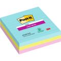 Karteczki samoprzylepne Post-it Super Sticky 101 x 101 mm, kolekcja Cosmic, 3 kolory, bloczki w linie 3 x 70 kartek