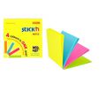 Karteczki samoprzylepne Skick'n Magic Pad 76 x 76 mm,100 kartek w czterech kolorach mix neon
