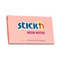 Karteczki samoprzylepne Stick'N 127x76mm, bloczek 100 kartek, kolor neonowy różowy