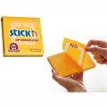 Karteczki samoprzylepne Stick'n 360 stopni 76x76 mm, bloczek 100 kartek ciemny żółty