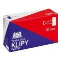 Klips biurowy Grand Binder Clip, czarne klamerki, 12 sztuk w kartoniku 51 mm