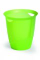 Kosz biurowy Durable, plastikowy, pojemność 16 litrów zielony transparentny