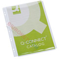 Koszulki poszerzane Q-Connect A4/180 mikronów, na katalogi, w folii 5 sztuk