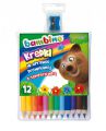 Kredki ołówkowe Bambino, grube, + temperówka 12 kolorów