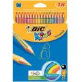 Kredki ołówkowe BIC Tropicolor, w oprawie z żywicy syntetycznej 18 kolorów