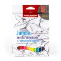 Kredki ołówkowe Heykka Jumbo, trójkątne i grube z temperówką 12 kolorów