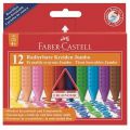 Kredki świecowe Faber Castel Jumbo, grube trójkątne, 12 kolorów 12 kolorów