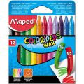 Kredki świecowe Maped Color'Peps Wax, trójkątne 12 kolorów