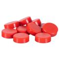 Magnesy do tablic Q-Connect okrągłe 20 mm, w plastikowej obudowie, 10 sztuk czerwone