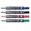 Marker do tablic Pentel Maxiflo Flex-Feel, suchościeralny, zakończony pędzelkiem 4 mm czerwony