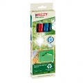 Markery permanetne Edding ED-25-4, końcówka okrągła 1 mm, zestaw, blister
 4 kolory