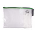 Obwoluta APLI ZipperBag A4, transparentna torebka na suwak miks kolorów