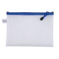 Obwoluta Donau Zipper Bag A5, transparentna koperta z suwakiem niebieska