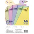 Papier kolorowy Gimboo A4/80g, 100 arkuszy, miks kolorów pastelowych 5 kolorów